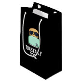 Petit Sac Cadeau Toastal Cool Funny Toast Pun Dark BG (Devant Angle)