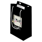 Petit Sac Cadeau Tofuut Funny Farting Tofu Pun Dark BG (Devant Angle)