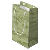 Petit Sac Cadeau Toile Chattanooga Vert (Devant Angle)