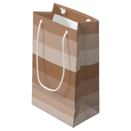 Petit Sac Cadeau Tons crémeux Brown (Devant Angle)