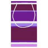 Petit Sac Cadeau Tons de rayures violettes (Dos)