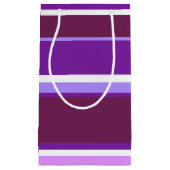 Petit Sac Cadeau Tons de rayures violettes (Devant)