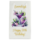 Petit Sac Cadeau Tons de violet : Un Bassin d'Anniversaire Bleu-Vio (Devant)