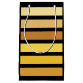 Petit Sac Cadeau Tons Jaune Doré Sur Noir (Devant)