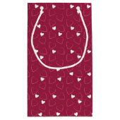 PETIT SAC CADEAU TONS ROUGE & ROSE VALENTINES JOUR COEURS (Dos)