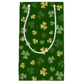PETIT SAC CADEAU TONS VERT & OR PARTIES SCINTILLANT REGARDER SHAMRO (Devant)