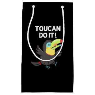 Petit Sac Cadeau Toucan Le Faire Drôle Positif Oiseau Pun Dark BG