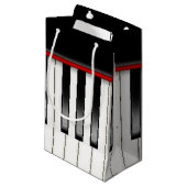 Petit Sac Cadeau Touches de piano (Devant Angle)