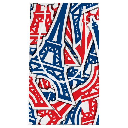 Petit Sac Cadeau Tour Eiffel, Motif France (Devant)