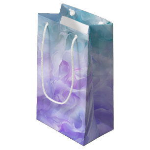 Petit Sac Cadeau Tourbillon de nuage bleu et violet
