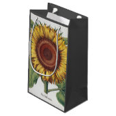 Petit Sac Cadeau Tournesol Vintage Damas Fleur Art (Dos Angle)