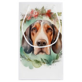 Petit Sac Cadeau Treeing Walker Christmas Wreath Festive Pup (Dos)