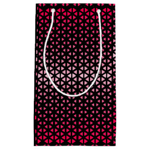 Petit Sac Cadeau Triangle.Motif.shade.rose.02 BG noir
