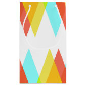 Petit Sac Cadeau Triangles jaunes, rouges et bleus cadets (Dos)