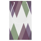 Petit Sac Cadeau Triangles mauve et vert (Dos)