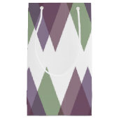 Petit Sac Cadeau Triangles mauve et vert (Devant)