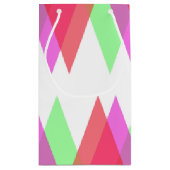 Petit Sac Cadeau Triangles rouge et vert (Dos)