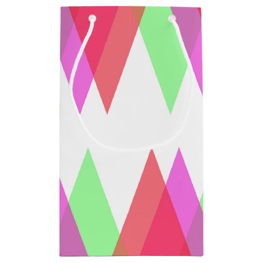 Petit Sac Cadeau Triangles rouge et vert (Dos)