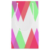 Petit Sac Cadeau Triangles rouge et vert (Devant)