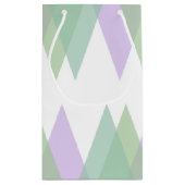 Petit Sac Cadeau Triangles vert et lilas (Dos)