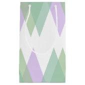 Petit Sac Cadeau Triangles vert et lilas (Devant)