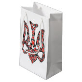 Petit Sac Cadeau Trident de l'emblème national ukrainien tryzub sty (Dos Angle)