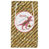 Petit Sac Cadeau Trois Rex Dinosaur 3e fête d'anniversaire (Devant)