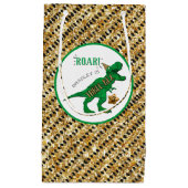 Petit Sac Cadeau Trois Rex Dinosaur 3e fête d'anniversaire (Devant)