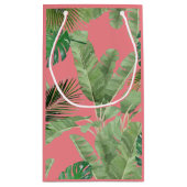 Petit Sac Cadeau Tropical Modern Designer Rose (Dos)