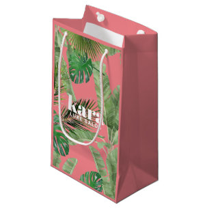 Petit Sac Cadeau Tropical Modern Designer Rose
