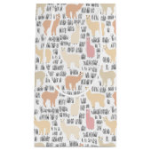 Petit Sac Cadeau Troupeau de motif d'alpaga (Devant)