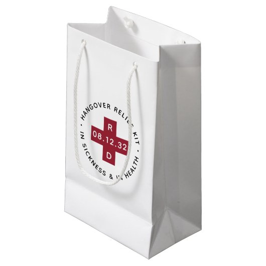 Petit Sac Cadeau Trousse de secours pour la main-d'oeuvre mariage (Devant Angle)