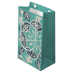 Petit Sac Cadeau Tuile bleue I de batik
