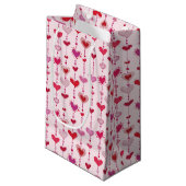 Petit Sac Cadeau Tuiles de coeur (Devant Angle)