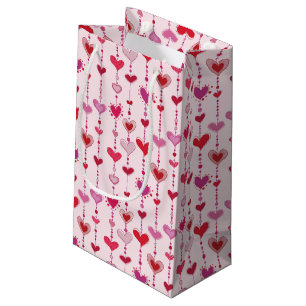 Petit Sac Cadeau Tuiles de coeur