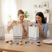 Petit Sac Cadeau Tulipes en bleu Delft