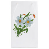 Petit Sac Cadeau Tulipes et jonquilles Fleurs (Dos)