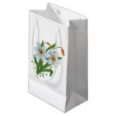 Petit Sac Cadeau Tulipes et jonquilles Fleurs (Devant Angle)