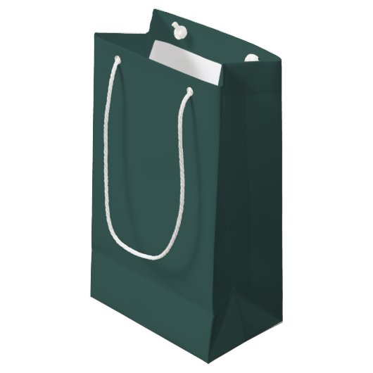 Petit Sac Cadeau Turquoise gris uni (Devant Angle)