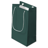 Petit Sac Cadeau Turquoise gris uni (Dos Angle)