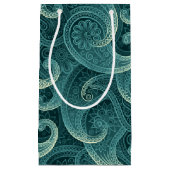 Petit Sac Cadeau Turquoise Paisley Motif intemporel (Devant)