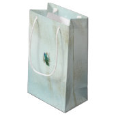 Petit Sac Cadeau Turquoise Shabby Peacock (Dos Angle)