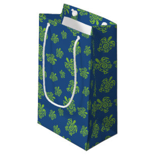 Petit Sac Cadeau Turtle Green et Blue Party Stups