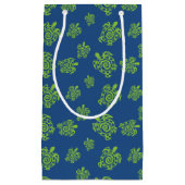 Petit Sac Cadeau Turtle Green et Blue Party Stups (Devant)