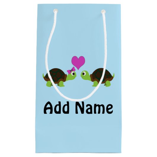 Petit Sac Cadeau Turtle Love (Devant)