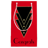 Petit Sac Cadeau Tuxedo Art Déco Moderne (Devant)