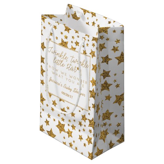 Petit Sac Cadeau Twink, Twinkle Little Star Baby shower (Devant Angle)