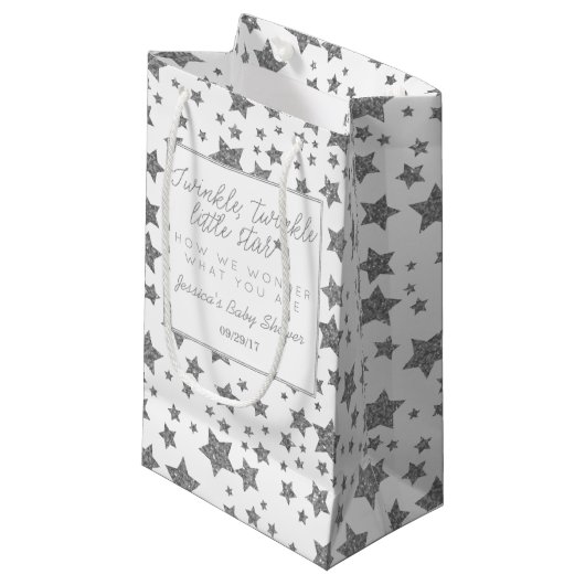 Petit Sac Cadeau Twink, Twinkle Little Star Baby shower (Devant Angle)