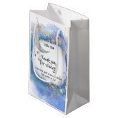 Petit Sac Cadeau Twinkle Twinkle Little Star, Blue And Gold (Devant Angle)