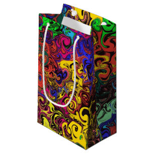 Petit Sac Cadeau Twirlers colorés Abstraits /